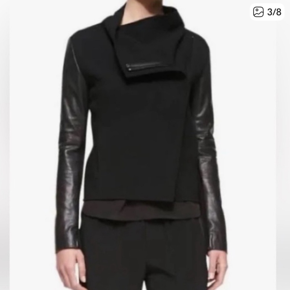 Vince Lamb Leather Wool Jacket Small